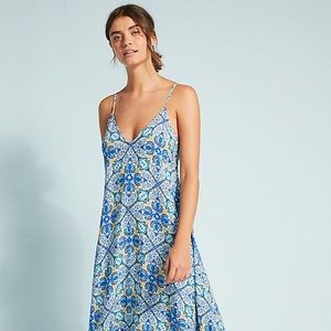 Anthropologie Blue Motif Cover Up /Sun Dress